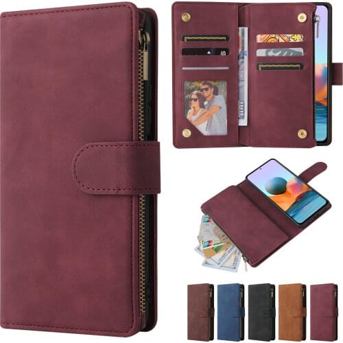 Luxury Zipper Multi Card Slots Case For Samsung Galaxy A10 A20 A30 A40 A50 A70 A10S A20S A30S A51 A71 Wallet Flip Leather Cover
