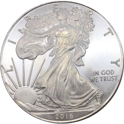 United States 1 Dollar American Silver Eagle Bullion Coin 2016 Plated Silver Commemorative Coin Copy coin