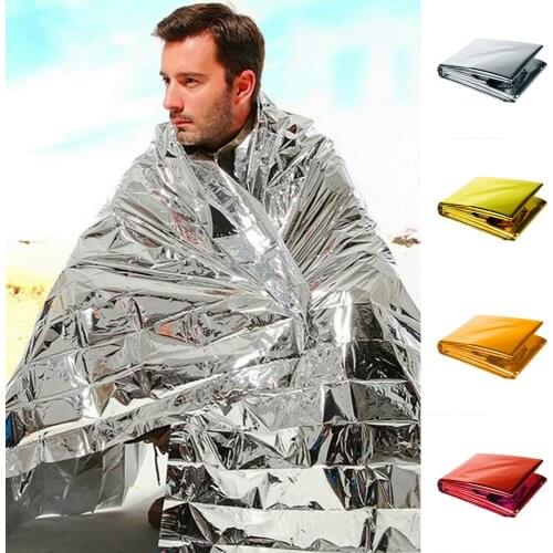 Hypothermia rescue first aid kit camp keep foil mylar lifesave warm heat bushcraft outdoor thermal dry emergent blanket survive