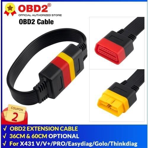 OBD2 Extension Cable for X431 V/V+/PRO/PRO 3/Easydiag 3.0/Mdiag/Golo Main OBD Universal Extended Connector 16Pin male to Female