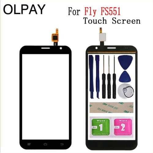 High Quality New 5.5" inch Touch Screen Digitizer For Fly FS551 Touch Screen Digitizer Front Glass Panel Sensor No LCD