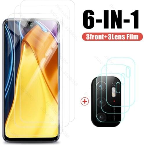 1-to-6 camera protective glass for pocophone poco poko little x3 nfc x 3 m3 f1 f3 f2 pro smartphone screen protector film cover