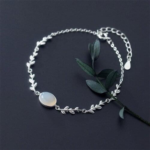 New Arrival Silver 925 Bracelet Girl Hand Accessories Fashion Moonlight Forest Design Crystal Bracelets Female Jewelry