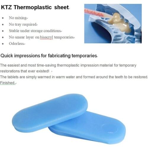 10Pis/Lot Dental Thermoplastic Disc Impressions Trays Wax Fabricating Temporaries Temp Crown LuxaForm Molding Malleable DMG