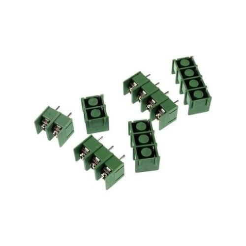 10PCS KF7.62 - 2P 3P 4P MG7.62 - 2 3 4 Pin Can be spliced Screw Terminal Block Connector Green 7.62MM Pitch 300V 10A