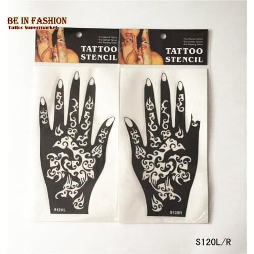 2pcs New styles Tattoo Airbrush Stencils for Body Painting Henna Stencil Template Mixed Designs Tattoos Accessories Professional