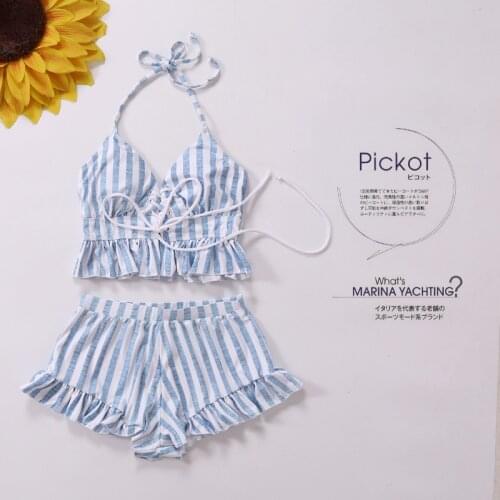 Plus Size Swimwear Beach Wear Summer Biquinis Swimming Suit Women Bathing Suits 2021 Three Piece Swim Striped Push Up Swimsuit