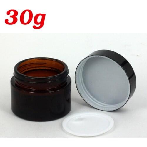 30ml Cosmetic Bottle jar30g Empty Brown cream jar Sample Packaging Jars cosmetic container,cosmetic packaging bottle,100pcs/lot