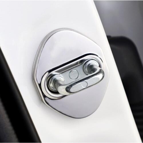 4pcs Stainless Steel Car Door Lock Covers Car Styling For Toyota RAV4 C-HR CHR 2017 2018 2019 2020 Auto Accessories