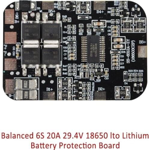 6S 29.4V 20A 18650 Lithium Battery Protection Board Charging Module with Balancing for Electric Drill Dedicated