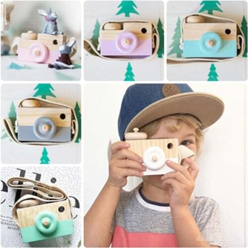 Nordic European Style Camera Toys Baby Kids Room Decor Furnishing Articles Child Christmas Birthday Wood Gifts