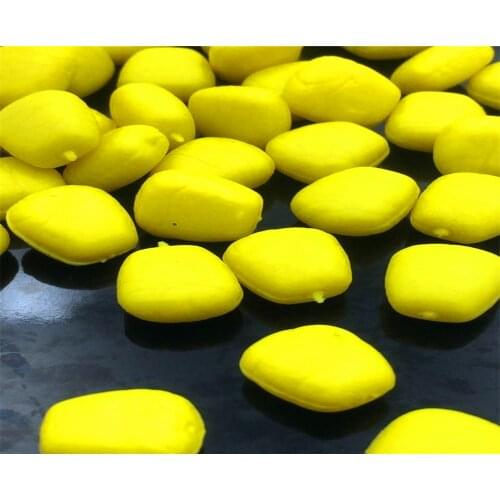 50pcs Carp fishing SINKING artifical fake corns soft lures baits Sweet maize terminal tackle pellet bait ground boilies