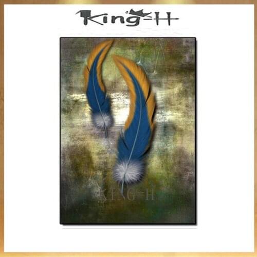 New Artist Hand-painted Modern Wall Art Animal Oil Painting on Canvas Beautiful Spreads Tail Feathers Oil Painting