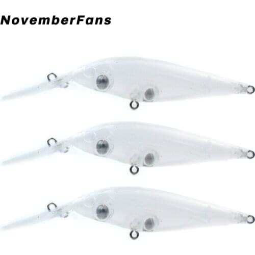 NovemberFans 30pcs/lot 11cm 9.1g Unpainted Minnow Bait Floating Wobblers Deep-water Fishing Bass Fake Lures Tackle