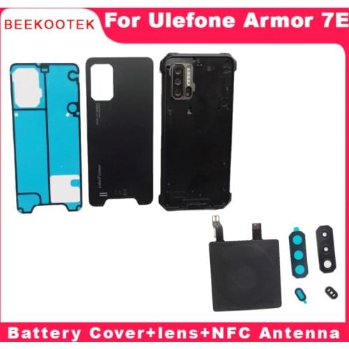 New Original Ulefone Armor 7E,Armor 7 Battery Cover glass Back Case Cover+NFC+Rear Camera Lens Replacement For Ulefone Armor 7