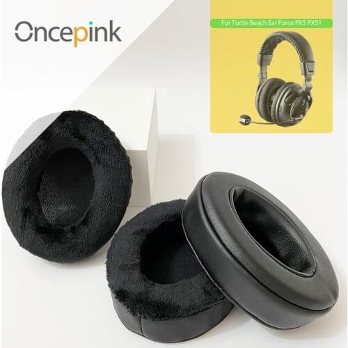 Oncepink Replacement EarPads For Turtle Beach Ear Force PX5 PX51 Headphone Ear Cushion Repair Parts Earphones Accessories