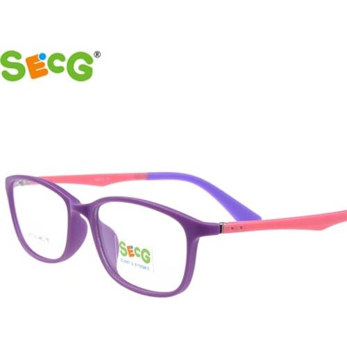 SECG Fashion Kids Prescription Glasses Frame Cute Flexible Soft Spring Hinge Children Myopia Eyeglasses Frame Gafas Spectacles