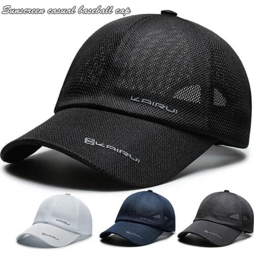 Peaked Cap Hat Male Mesh Hats Spring and Autumn Sunshade Summer Sunscreen Baseball Cap Female Hat d88