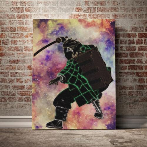 Tanjiro Kamado demon Slayer Poster Canvas Wall Art Decoration prints for living Kid Children room Home bedroom decor