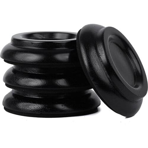 Piano Caster Cups Piano Wheels Upright Piano Leg Foot Pads Protectors Wood Set of 4, Black