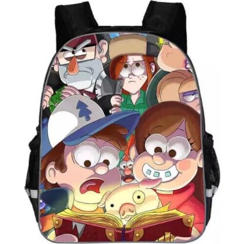Hot Fashion Anime Gravity Falls Pringting Backpack For Teenagers Boys Girls School Bags Kids Student Backpacks 11/13/16 Inch