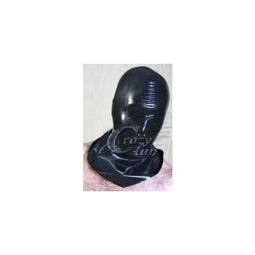 Crazy club_ Hangmans mask with nose holes Latex Mask fetish Handmade Natural Zentai hood Free Shipping Fast Delivery Top Sale