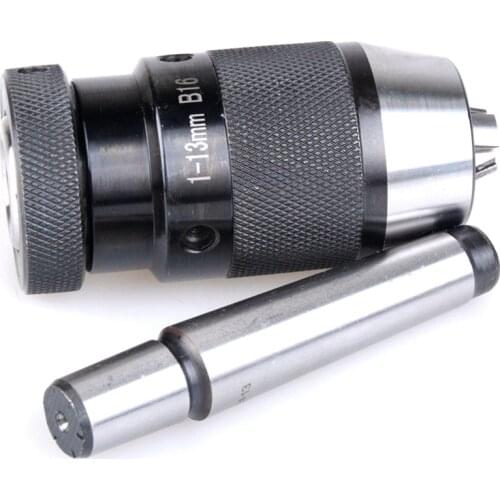 MT2 B16 Keyless Drill Chuck Self Tighten B16 (1-13Mm) Shank Morse Taper Shank 2 Hand Tightening Drill Chuck
