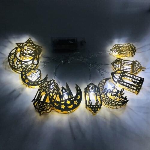 Star Moon Eid Mubarak Led String Lights Ramadan Decoration For Home Islam Muslim Party Decor Eid Mubarak Ramadan Kareem Gifts
