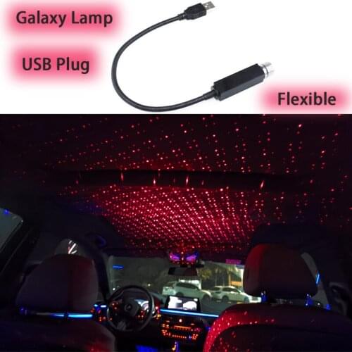 LED Car Roof Light Projector Flexible Night Light Atmosphere Galaxy Lamp Decorative Lamp Universal USB Plug Car Star Lights