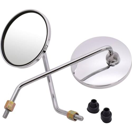 Motorcycle Back View Mirror 4.3 Inch Chrome Round Rearview Mirrors For Kawasaki KX100 kx 85 125 250 250f 450f kx 450 f KLX125