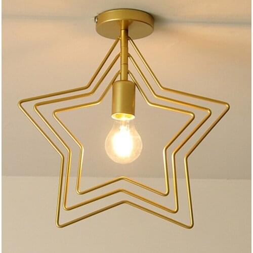 Iron Industrial Wind Ceiling Light Retro Circle E27 Black/Champagne Gold Lamp For Restaurant Bar Coffee Shop light ceiling