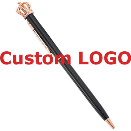 Crown Pen Cute Crown Ballpoint Pen Customizable Logo Crown Pen Diamond Pen Office Accessories Promotional Pen Korean Stationery