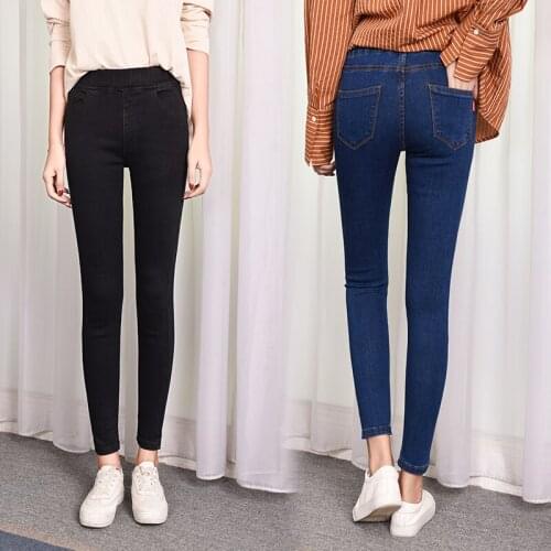 Women jeans Casual Pencil Jeans Women High waist stretch Ladies Denim pants plus size Sexy Slim Washed Skinny Jeans 4XL 5XL 6XL