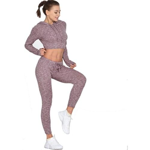 Women 2 Piece Sets Womens Outfits Knit Sweat Suit Woman Fashion Running Fitness Outfit Woman Tracksuit