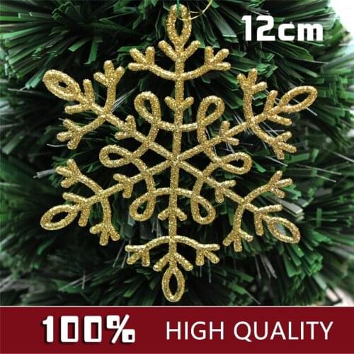 1 PC Colored plastic snowfakes christmas decorations 12CMX10CM Xmas tree present adornments DIY party production accessories