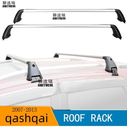 SHITURUI 2Pcs Roof bars For NISSAN Qashqai 2007-2013 Aluminum Alloy Side Bars Cross Rails Roof Rack Luggage Carrier