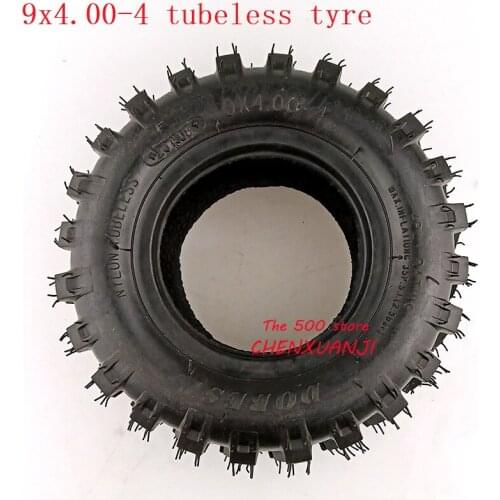 9X4.00-4 Golf Go Cart ATV Pocket Bike vacuum Tire 9x4.00-4 Turf Rider Tread Tubeless Lawnmower wheel tyre