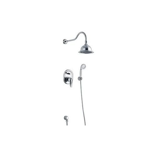 Free shipping polished chrome brass Wall mounted shower tub faucet mxier tap