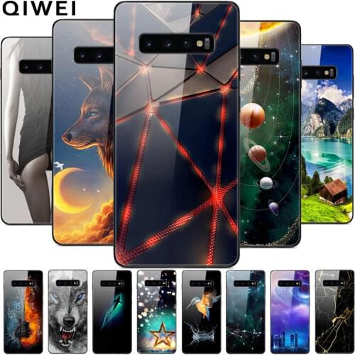 For Samsung S10 Plus Case Tempered Glass Hard Phone Back Cover coque For Samsung Galaxy S10E S 10 5G S10plus bumper cases capa