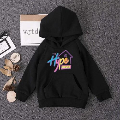 Baby The Hype House Print Funny Cartoon Boys/girls Hoodis Kids Fashion Cool Sweatshirt Kawaii Harajuku Hoody Children Clothes