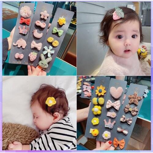 Bowknot Baby Hair Clips Cartoon for Girls Headband Cute Bow Flower Children Hairpin Barrettes Lovely Hair Accessories NO BOX