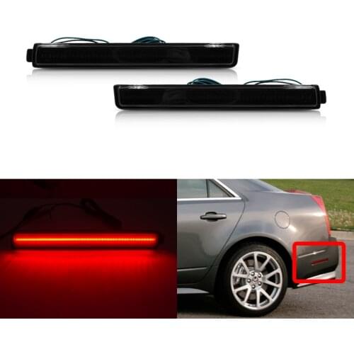 Smoked Rear Red Led Side Marker Lights For Cadillac CTS 2008-2013 CTS V 2009-2013 Replace OEM GM1184105 25883455,25883457