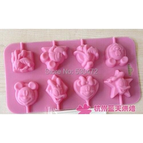 1pcs 8 hole Mickey Cake Mold/ Silicone Soap Chocolate mold kitchen tool