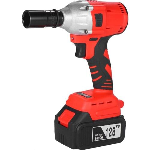 Electric Brushless Wrench 21V Cordless Impact Wrench 1/2-inch Chuck Max Torque 280N.m with 20 cells Rechargeable Lithium Battery