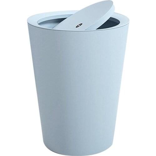 Bathroom Trash Bin Swing-top Lid Office Can Plastic Waste Paper Rubbish Bins Modern Bin for Bathroom Bedroom Living room Kitchen