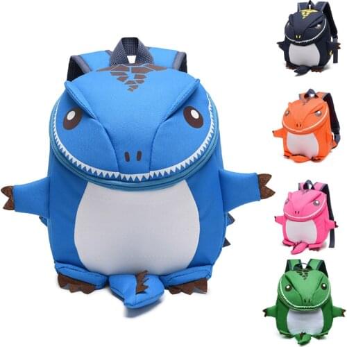 2021 Hot Sale New Childrens Bags Kawaii Backpack Cartoon Kindergarten 3D Cute Dinosaur For Boys Baby Small School Bag