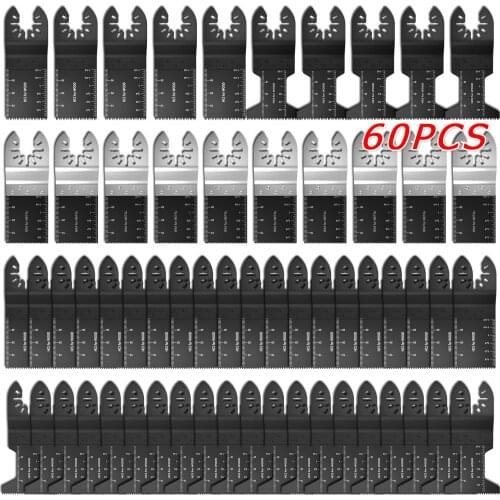 20/60pcs Multi-Function Bi-metal Precision Saw Blades Oscillating Blade Multi Wood Cutting Kit Chipboard Tool Circular Saw Blade