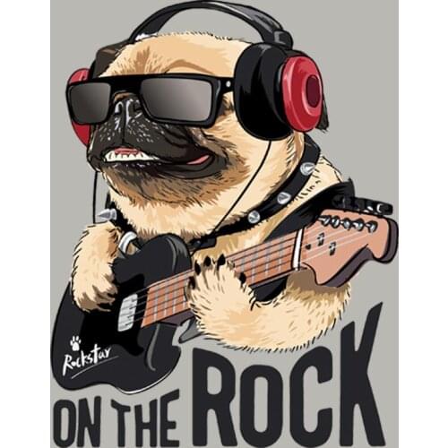 Cartoon Iron-On Transfers Diy Vinyl Tops Appliqued Heat Transfer Fashion Patches For Clothing Rockstar Pattern Patch