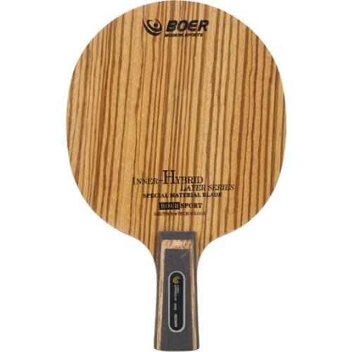 2019 New High Quality Table Tennis Bat Floor Long / Short Handle Single Shot 2 Layers Of Zebra And 5 Layers Ayuus