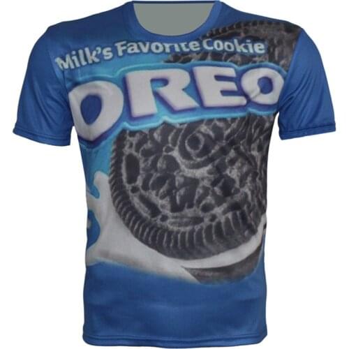 2018 New Children Clothes Boys Girls Unisex T Shirt Oreo City Food t-shirts 100% Polyster Childrens Cool t-shirt Crewneck Tops